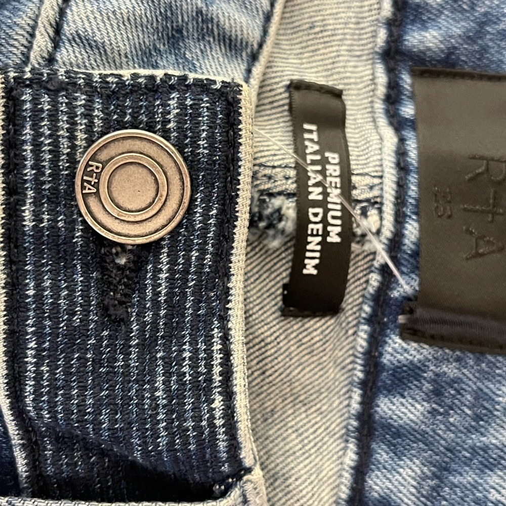 RtA Toure Cycle Short in Riviera Blue NWT Size 23 - Picture 8 of 9